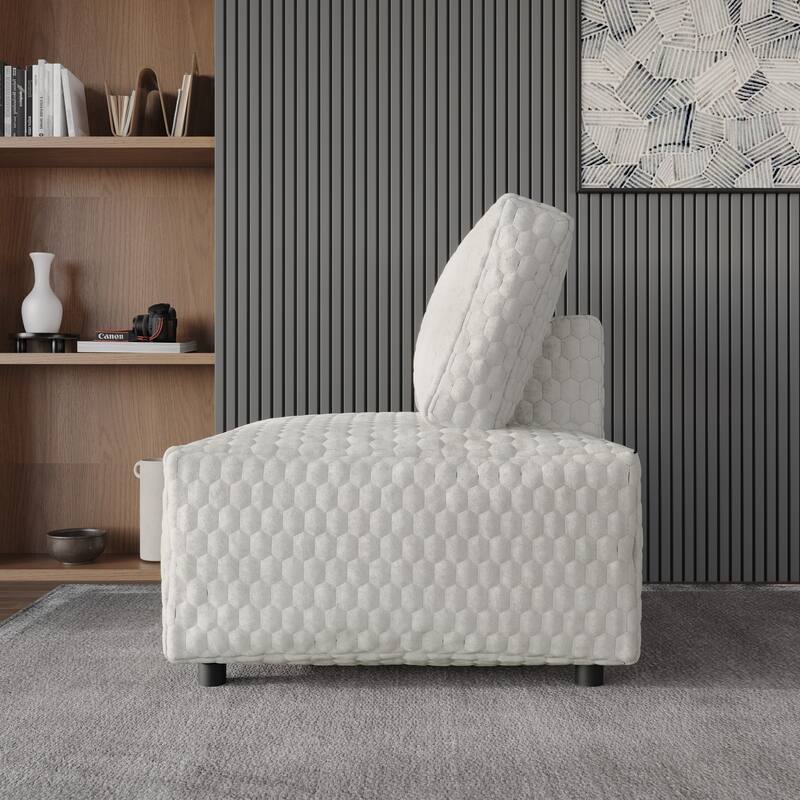 Clayfell Amos Velvet Accent Chair for Living Room - Removable Cover, High-Density Foam & Silent Footrest