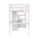 preview thumbnail 15 of 15, Modern Design Twin Size Loft Bed with Stand-alone Bed, Storage Staircase, Desk, Shelves & Drawers