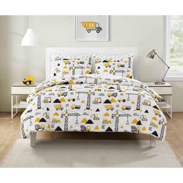 Olivia & Finn Construction Trucks BedinaBag Comforter Set Bed Bath