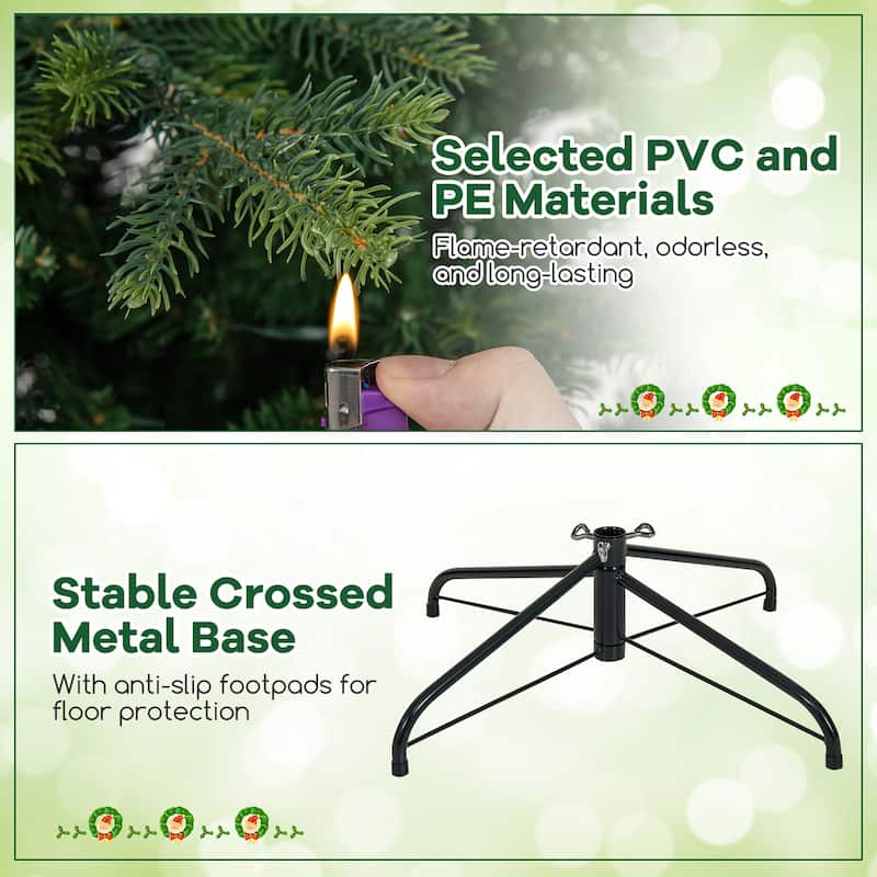 Gymax 6/7.5/9 FT Christmas Tree w/714/1162/1770 Branch Tips