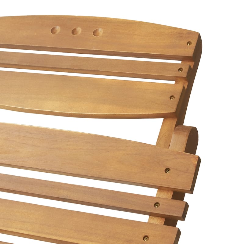 Slat Design Wooden Outdoor Folding Chaise Lounge Chair