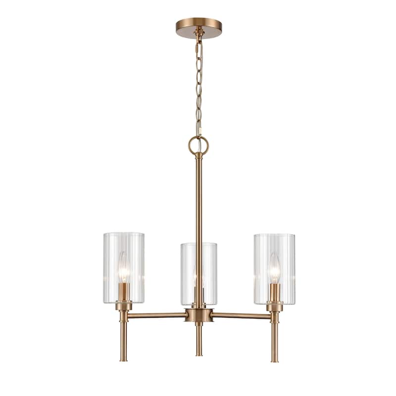 Millennium Lighting Chastine Chandelier Light Fixture - 3 Lights - Modern Gold