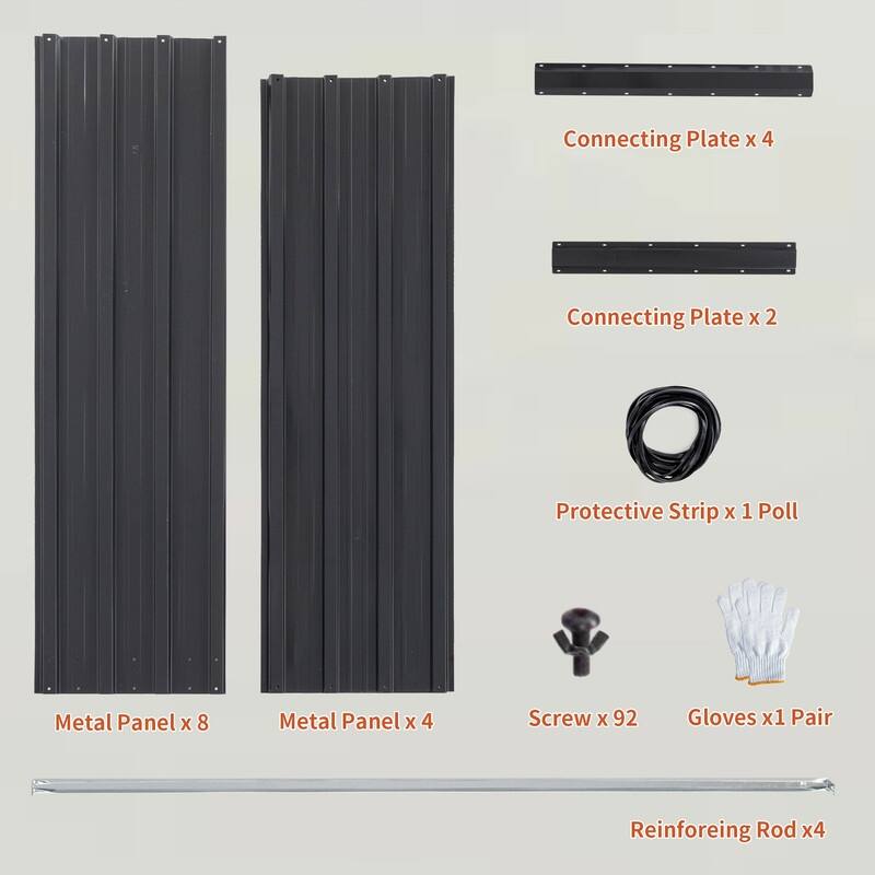 8X4X2ft Galvanized Raised Garden Bed Kit, Rectangular Large Metal Deep Root Planters for Outdoor Plants