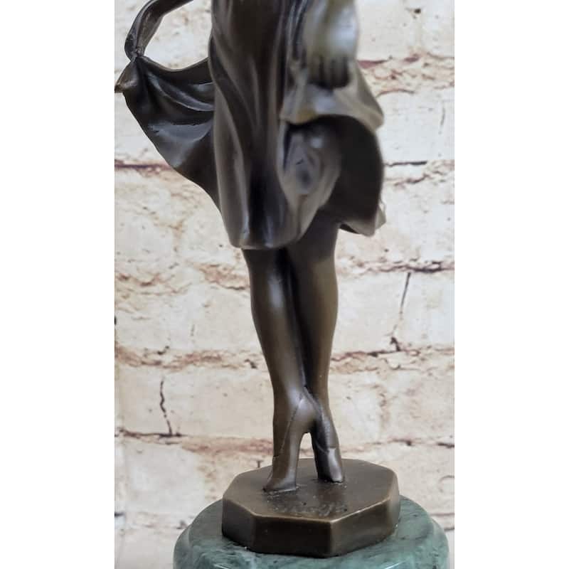 Signed:Preiss,Bronze Statue Little Ballerina Girl Dancer Bronze Sculpture Figure