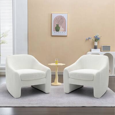 Nordic-style Upholstered Barrel Chair