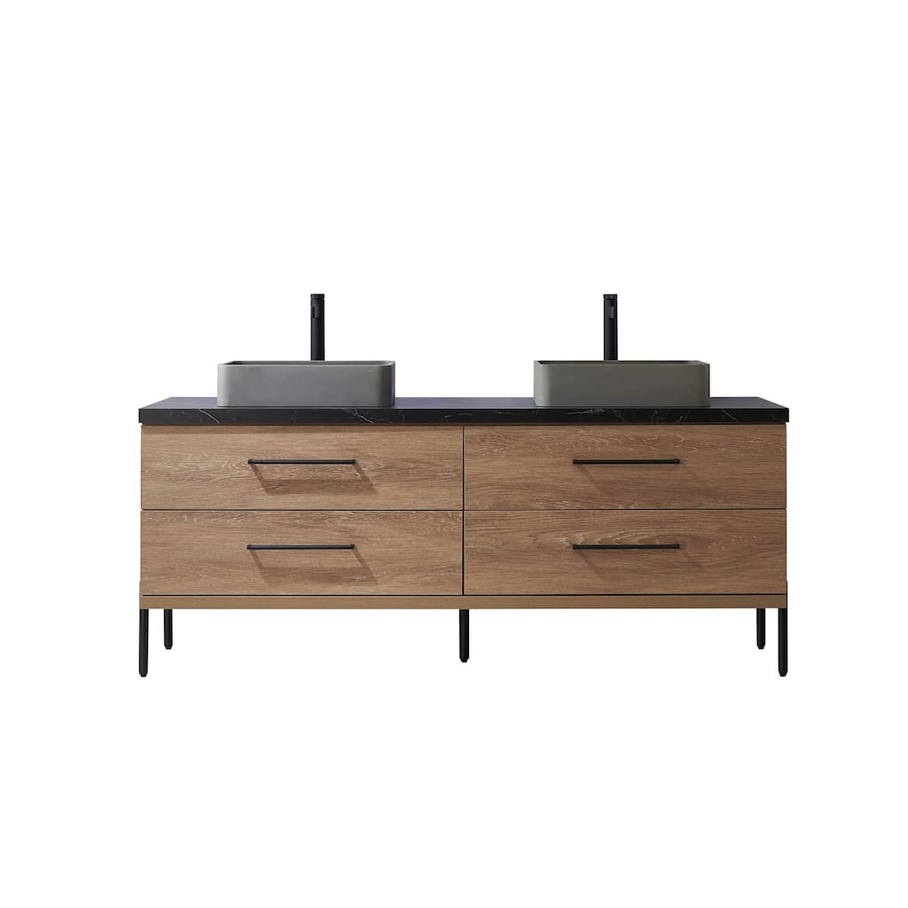Miseno MV-NM-705172S Trento 72" Free Standing Double Basin Vanity Set