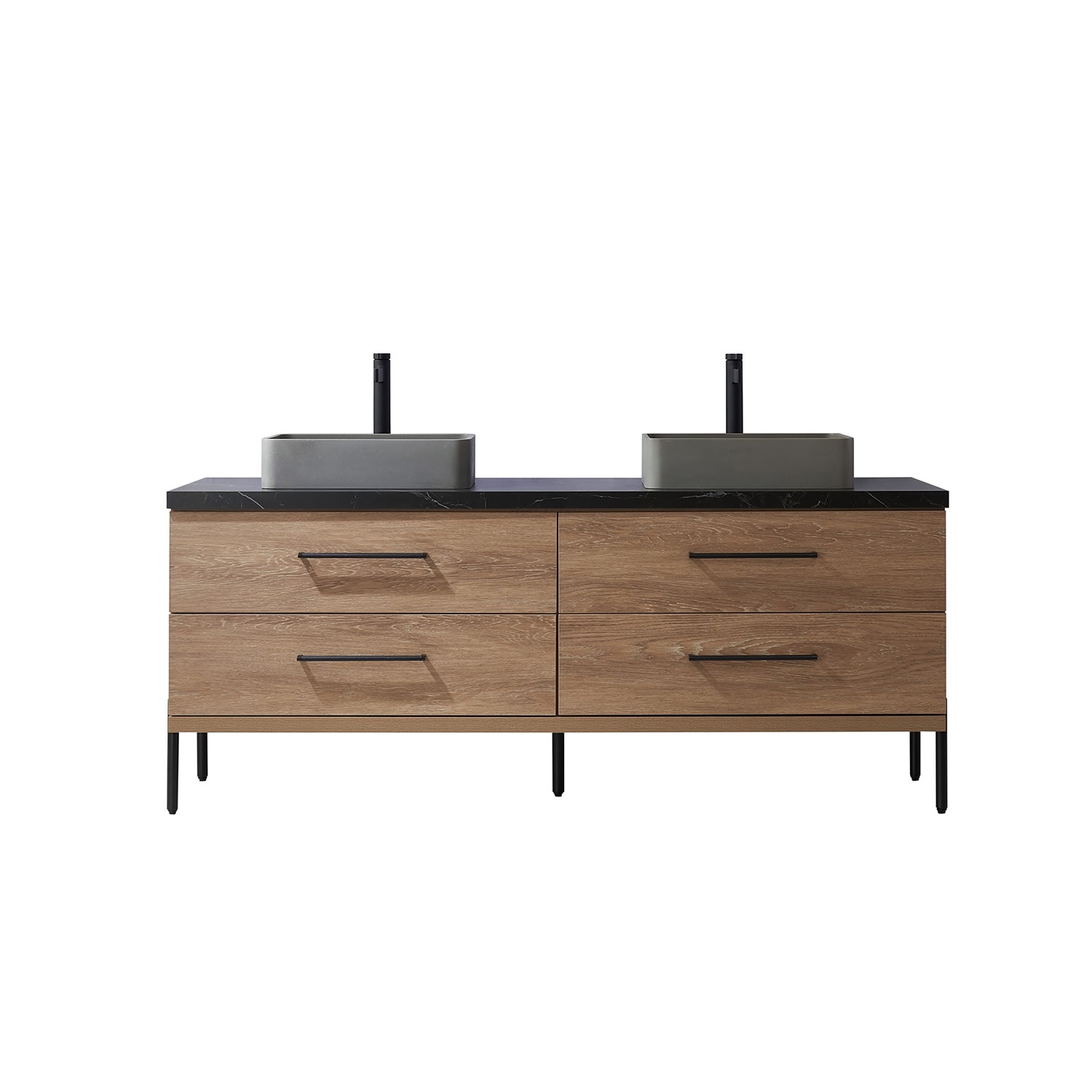 Miseno MV-NM-705172S Trento 72" Free Standing Double Basin Vanity Set