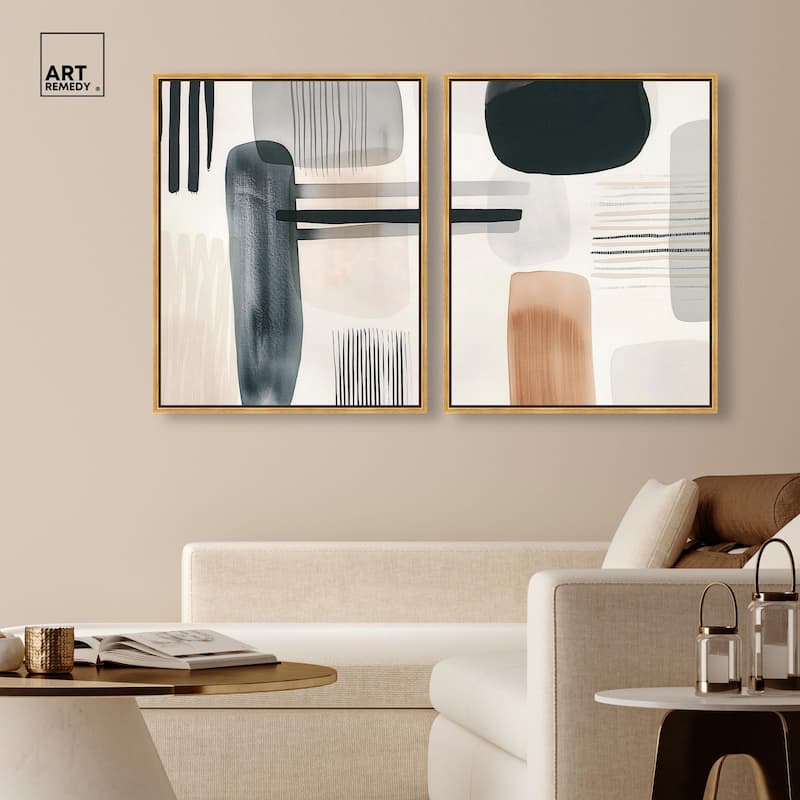 Softened Dimensions Canvas Set of 2 by Art Remedy