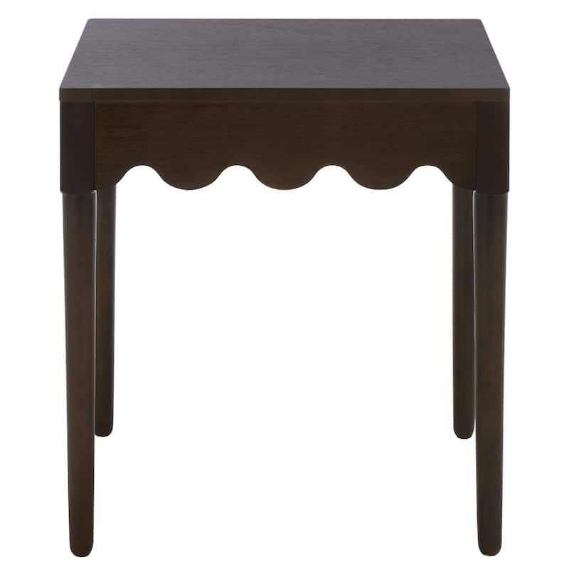 SAFAVIEH Home Neha Accent Table - 20"W x 16"D x 22"H - Dark Chocolate