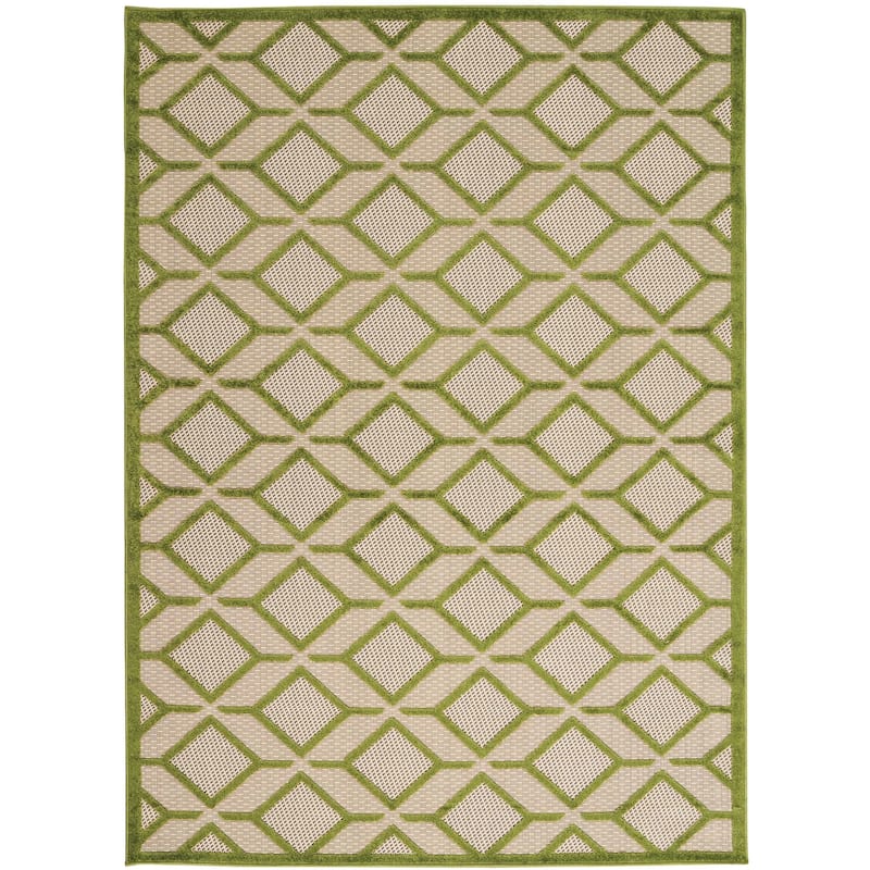 Nourison Aloha Geometric Indoor/Outdoor Area Rug - 9'6" x 13' - Green