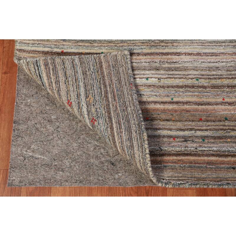 Hand Knotted Oriental 100% Wool Carpet Tribal Tribal Multi-Colored Gabbeh Area Rug - 11' 6'' X 9' 0''