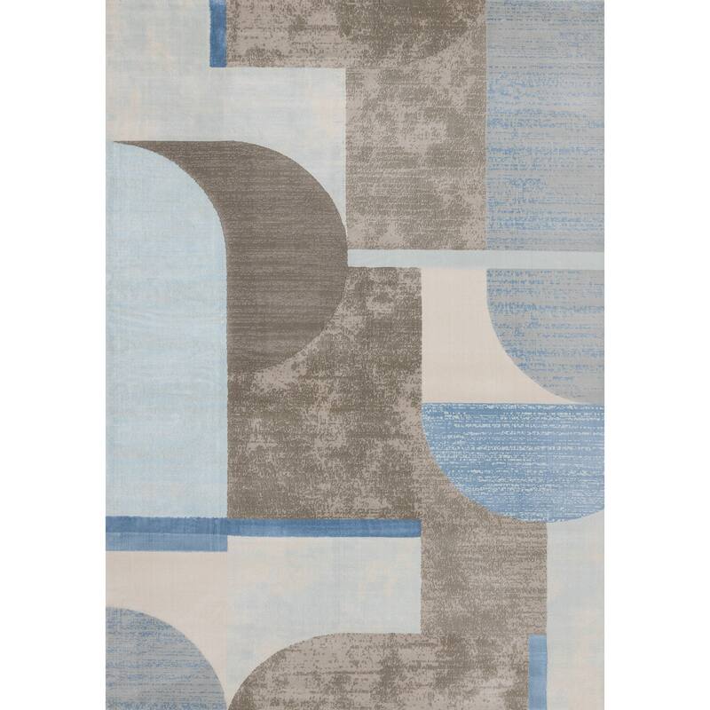 HomeRoots Geometric Modern Rectangle Area Rug - 8' X 11'