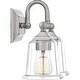 preview thumbnail 4 of 4, Nicholas 2-Light Bathroom Vanity Light in Brushed Nickel