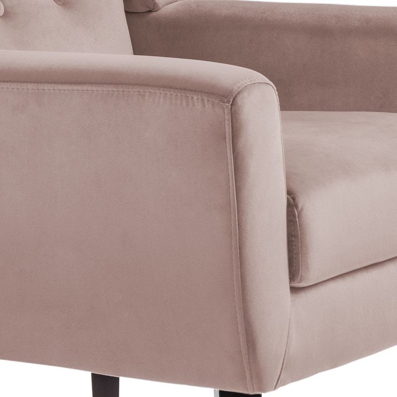 Velvet Upholstered Armchair Tufted Accent Chairs Set of 2