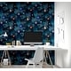 preview thumbnail 4 of 3, Solar Navy Multi Vinyl Wallpaper - 20.8 in. W x 33ft L - Double Roll
