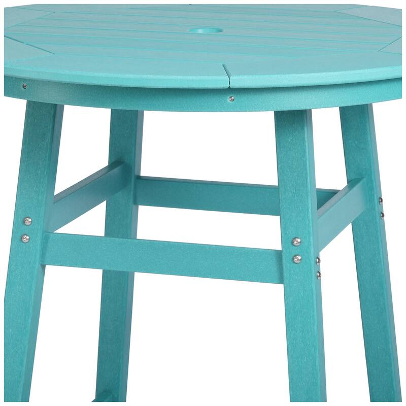 Polytrends Laguna Hdpe All Weather Outdoor Patio 35" Round Bar Table