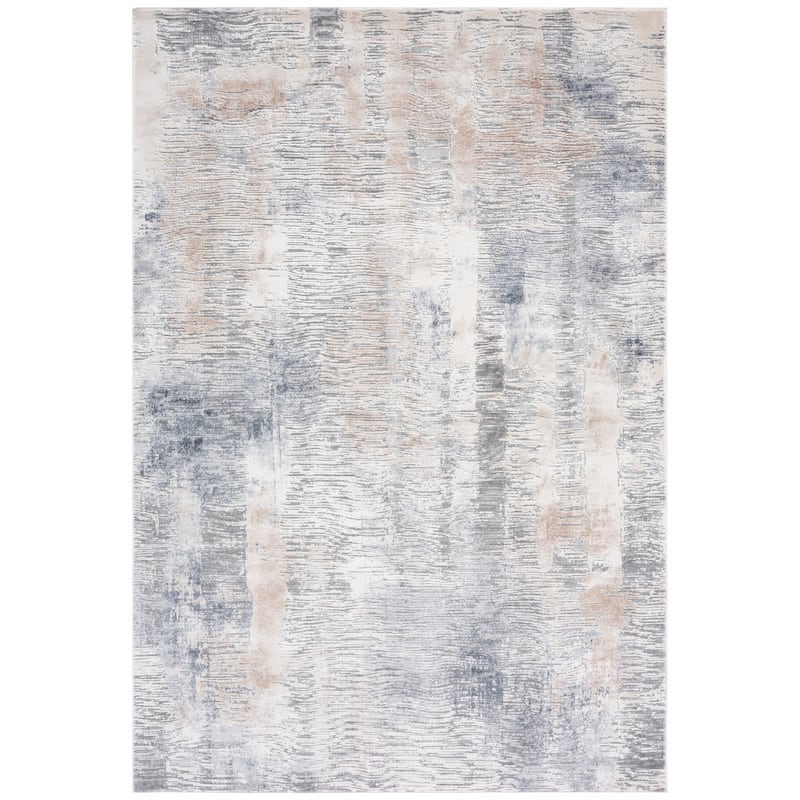 SAFAVIEH Vogue Alberta Modern Abstract Rug - 6'7" Square - Beige/Grey