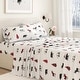preview thumbnail 22 of 37, Linery & Co. Turkish Cotton Double-Brushed Christmas Flannel Bed Sheet Set