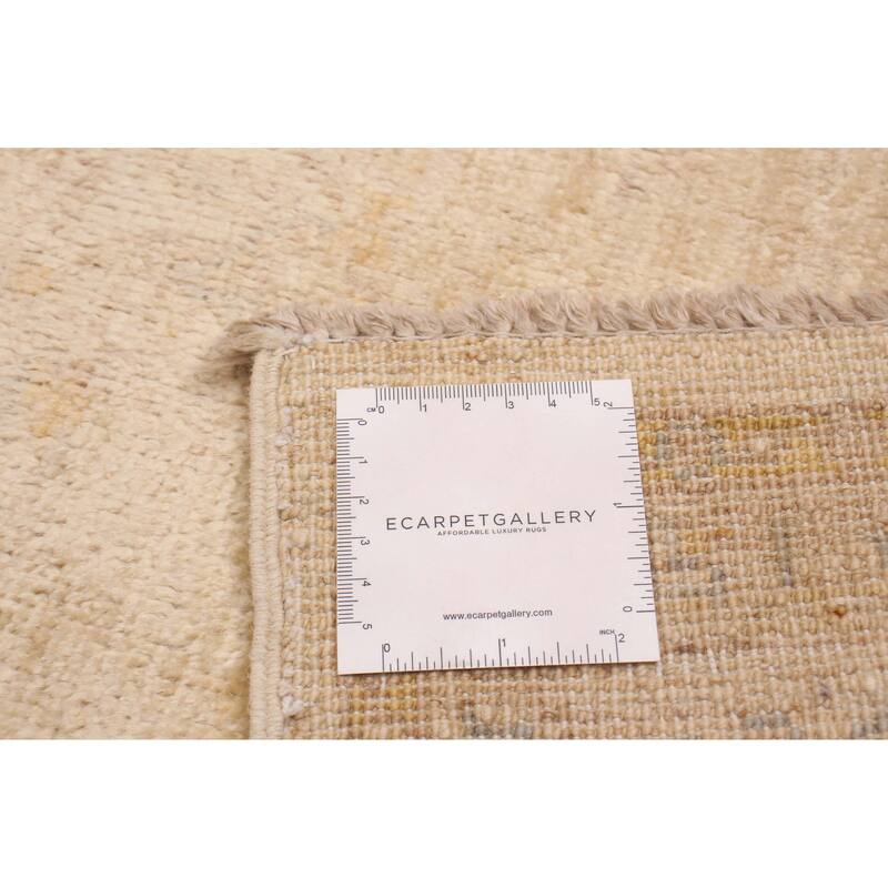 ECARPETGALLERY Hand-knotted Chobi Finest Ivory Wool Rug - 5'11 x 9'1