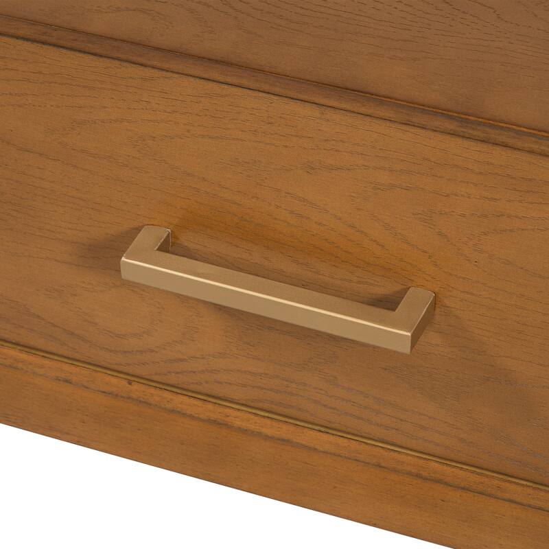 Anmytek Stylish Classic TV Stand 3 Drawers Metal Handles Ample Storage Living Room Media Console