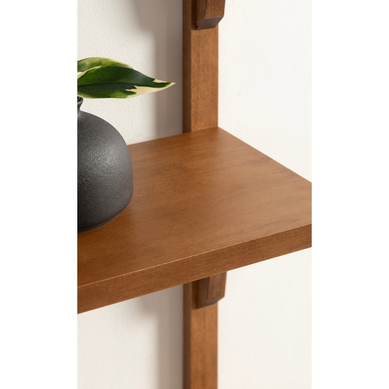 Kate and Laurel Meridien Mid-Century Wall Shelves