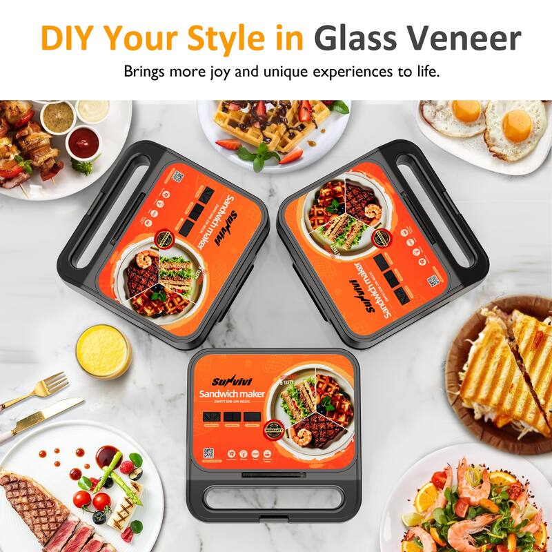 1000W 3 in 1 Sandwich Maker - N/A