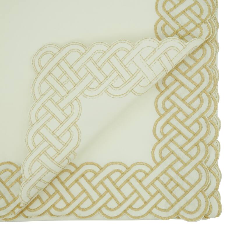 Braid Embroidered Design Tablecloth