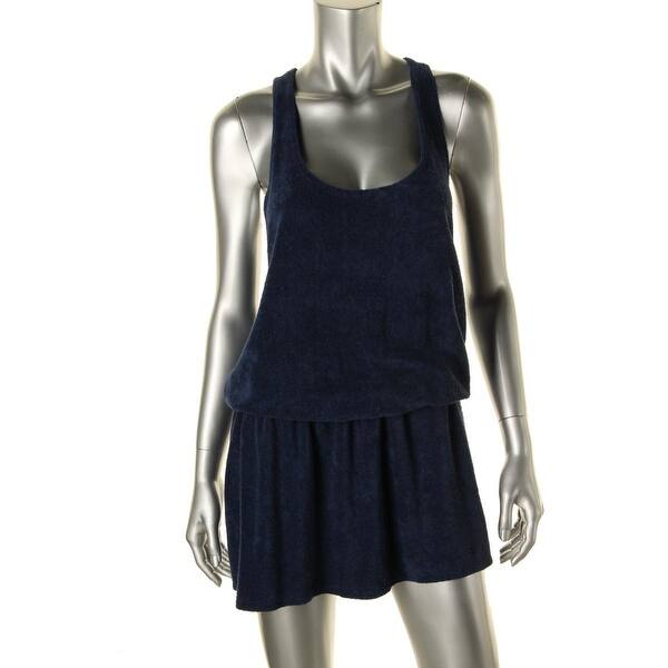 Shop Splendid Womens Terry Cloth Cross Back Dress Swim Cover Up