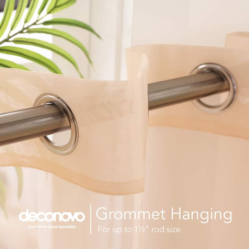 Grommet Sheer Curtain for Living Room 2 Panels