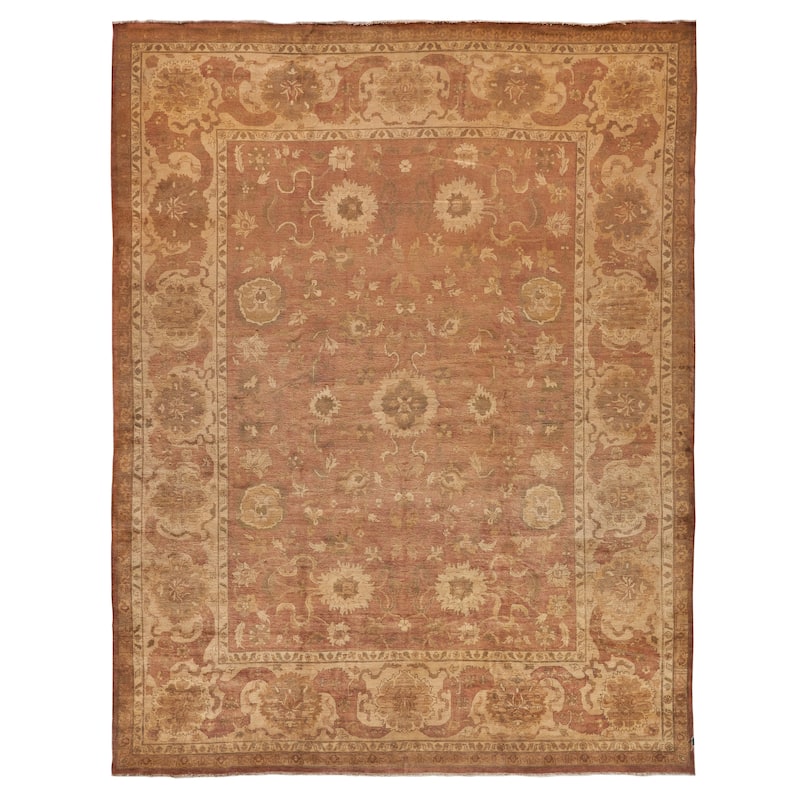 EXQUISITE RUGS ONE-OF-A-KIND Rare and Unusual Agra Hand Knotted Camel Rug - 12'3"x15'6"
