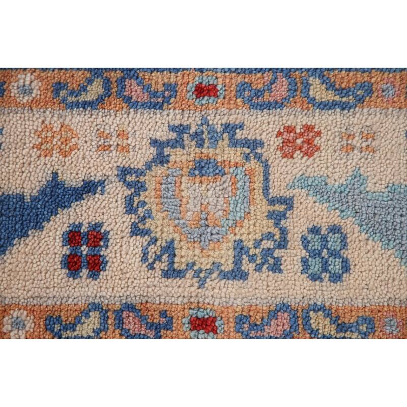 Pink Oushak Oriental Accent Rug Wool Carpet - 4'0"x 5'9"