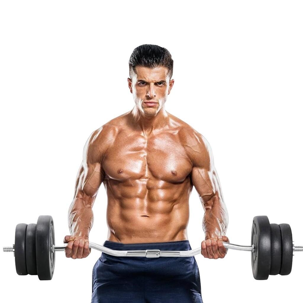 Yaheetech 55 lb olympic barbell dumbbell weight set gym lifting exercise workout olympic bar shop curl bar