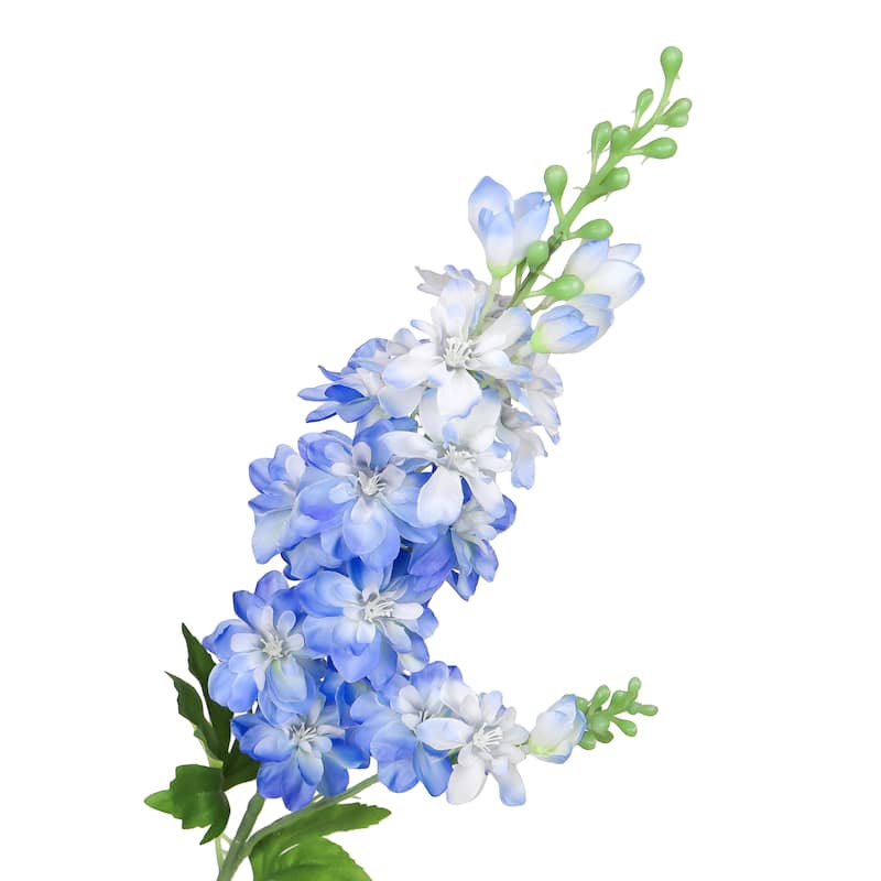Set of 6 Blue Artificial Delphinium Flower Stem Spray 34in - 34" L x 4" W x 4' DP