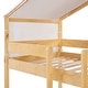 preview thumbnail 11 of 24, Full of Childlike Charm Bunk Bed with Tent, Twin Over Twin Wood House Bed