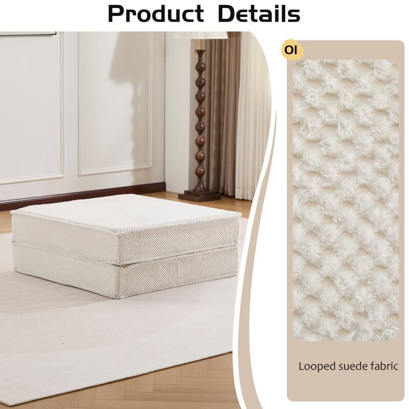 Compression Mahjong Sofa,Convertible Floor Sofa Bed,DIY Boneless Modular Sectional Sofa,No Assembly Required