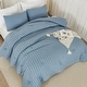 preview thumbnail 16 of 33, 3 Pieces Lightweight Summer Seersucker Bedding Comforters Sets