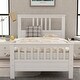 preview thumbnail 2 of 6, Twin Wood Platform Bed with High Headboard and Footboard for Elegant Bedroom Decor