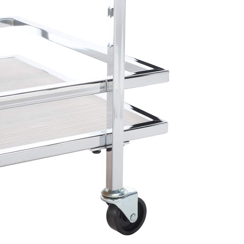SAFAVIEH Home Collection Lameris 2 Tier Bar Cart With Handles - 30" L x 18" W x 33" H
