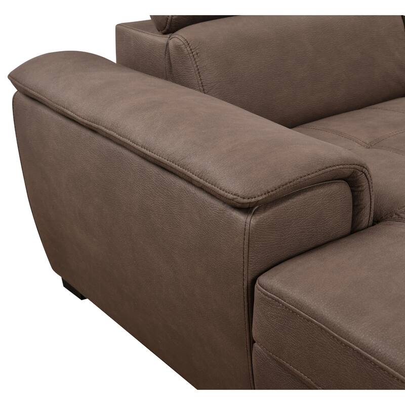 Roomfitters 128" U-Shaped Sectional Couch with Ottomans, Reversible Modular Sofa 7-Seater Couch with Storage Seat