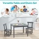 preview thumbnail 5 of 5, 3 PCS Wood Children Table & Chairs Set Kids Play& Writing Desk Set
