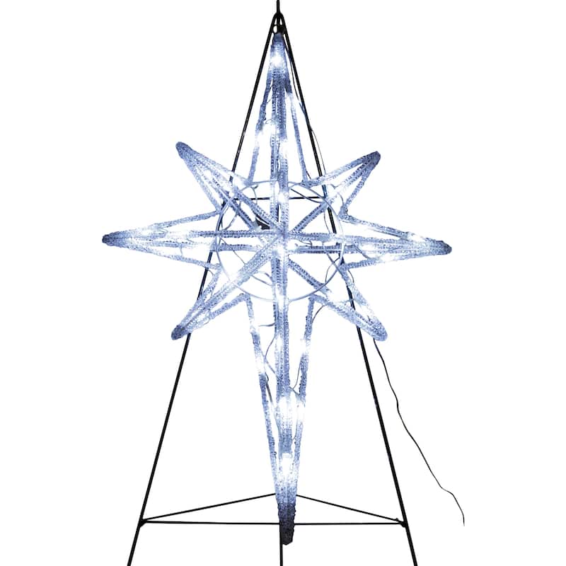 Christmas 3 ft. Polaris Star 40 LED White Lights Battery operated