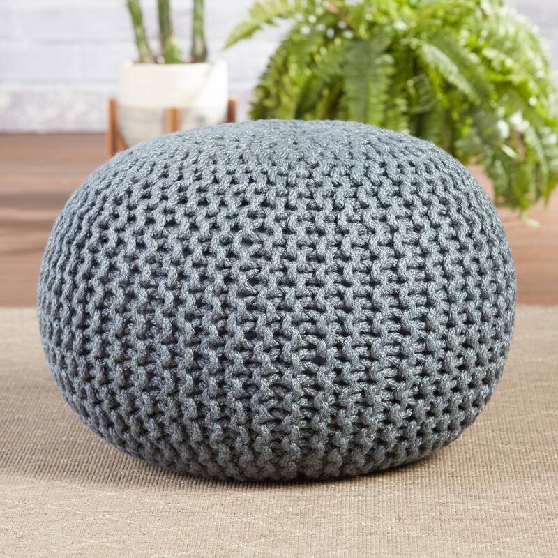 Asilah Indoor and Outdoor Round Pouf - 20"X20"X14"