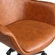 preview thumbnail 15 of 24, Porthos Home Jamar PU Leather Office Chair with Metal Roller Base