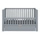 preview thumbnail 31 of 58, 2-in-1 Convertible Crib, Full Size Bed Frame with Drawers and 3 Height Options, Modern Baby Crib Toddler Bed with Guard Rail