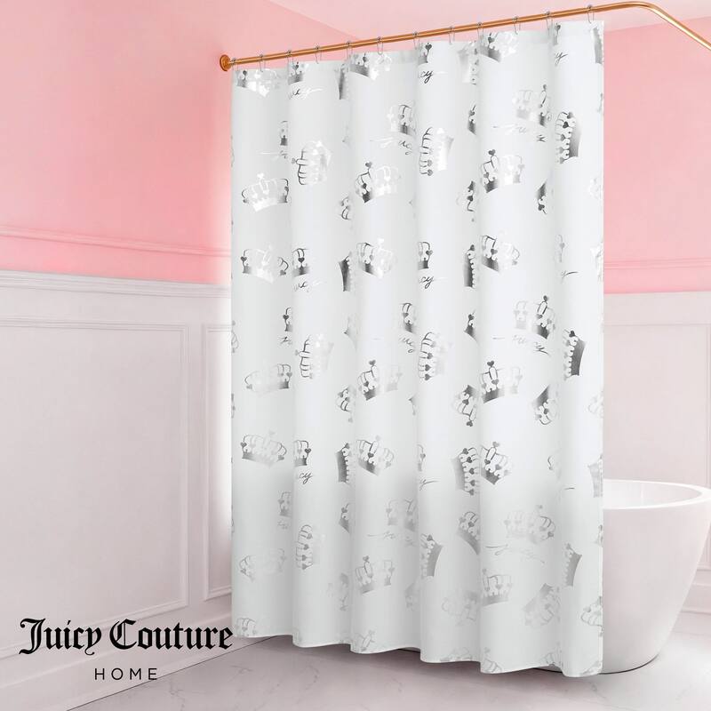 Juicy Couture 13-Piece Shower Curtain and Hooks Set