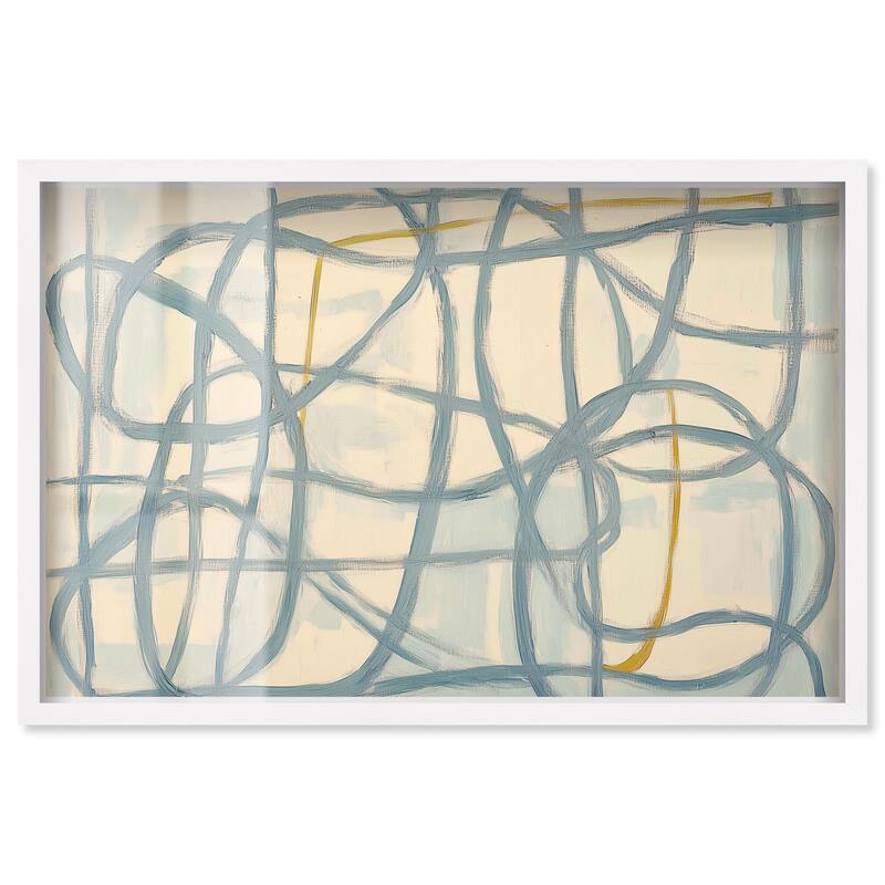 Unbroken Line II Shadowbox by Art Remedy - White - 54" x 36"