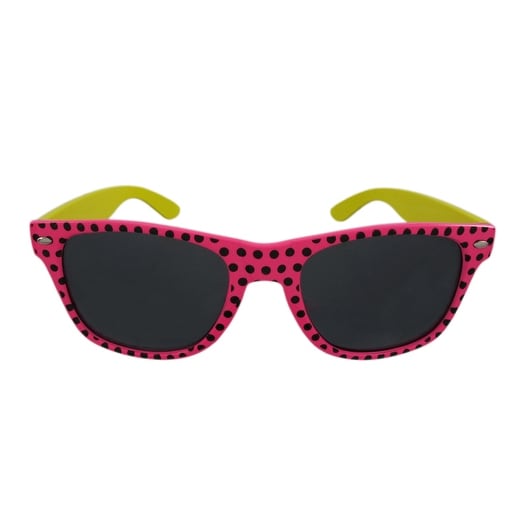 Zeckos Polka Dot Retro 80`s Style Sunglasses
