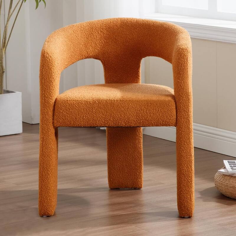 Modern Barrel Kitchen & Dining Room Chairs Set, Upholstered Accent Chairs with Arm