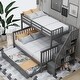 preview thumbnail 37 of 46, Twin-Over-Full Bunk Bed with Twin size Trundle, Storage and Guard Rail for Bedroom, Dorm, for Adults