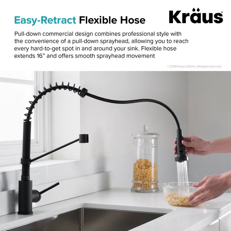 Kraus 3-in-1 Set Undermount Kitchen Sink, Pulldown Faucet, Dispenser